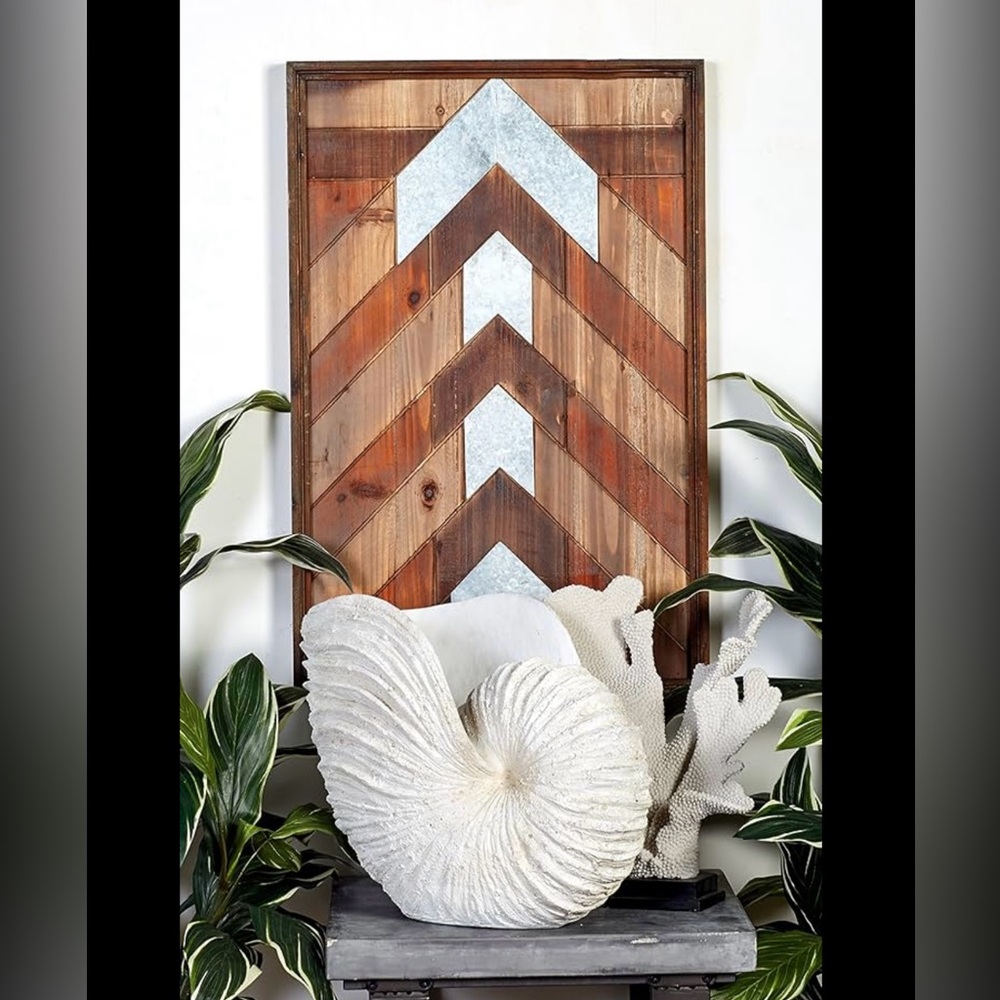 ASHLY furniture WALL DECOR, 21” by 33” Rustic Reflection wooden wall panel